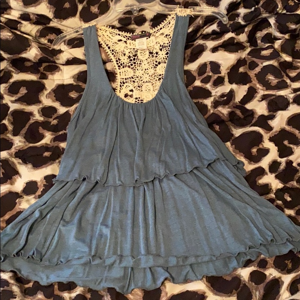 Dressy ruffle tank top